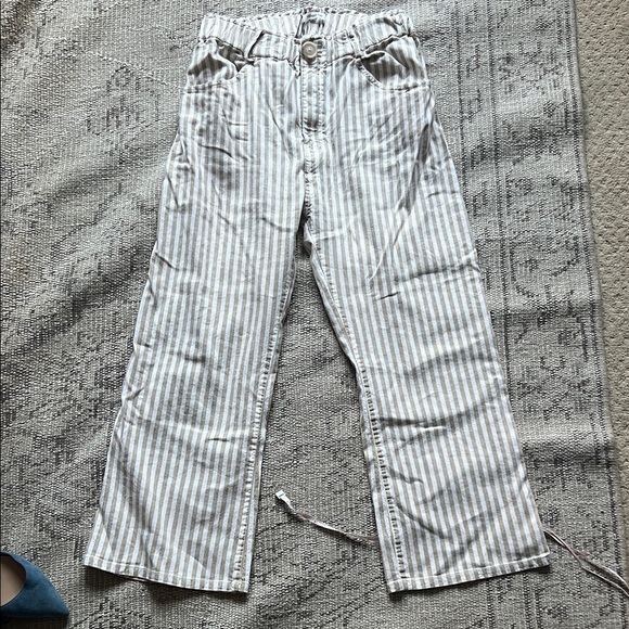 Emerson Fry White and Tan Striped Trousers
